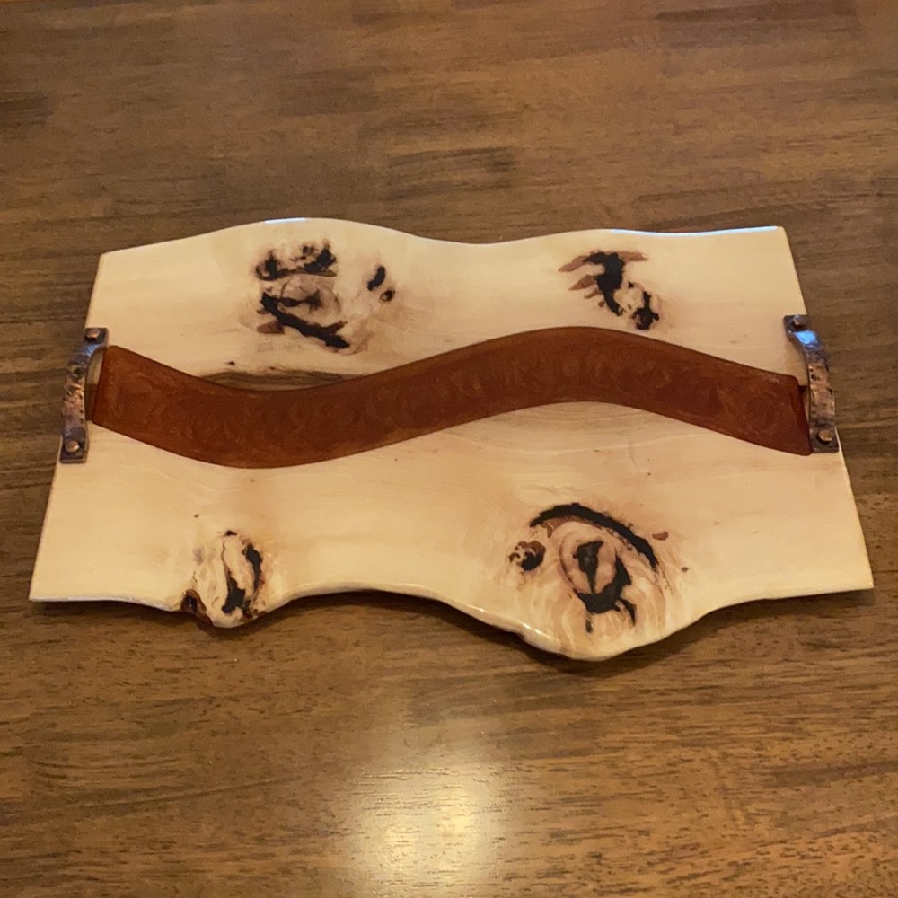 Custom wood serving board